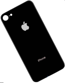 Задняя крышка для Apple iPhone 8G + кольцо камеры со стеклом, черная - фото