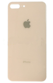 Задняя крышка для Apple iPhone 8G Plus + кольцо камеры со стеклом, золотая - фото