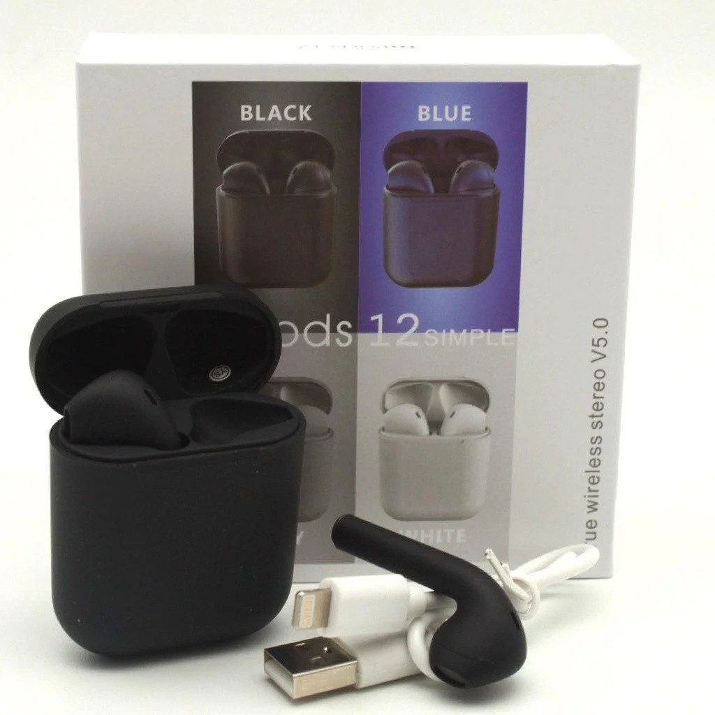 Беспроводные наушники i12 TWS (inPods i12) Bluetooth 5.0, черные - фото5