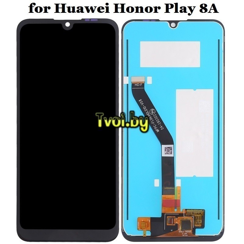 Дисплей (экран) для Huawei Honor 8a (JAT-L29, JAT-LX1) с тачскрином, черный - фото