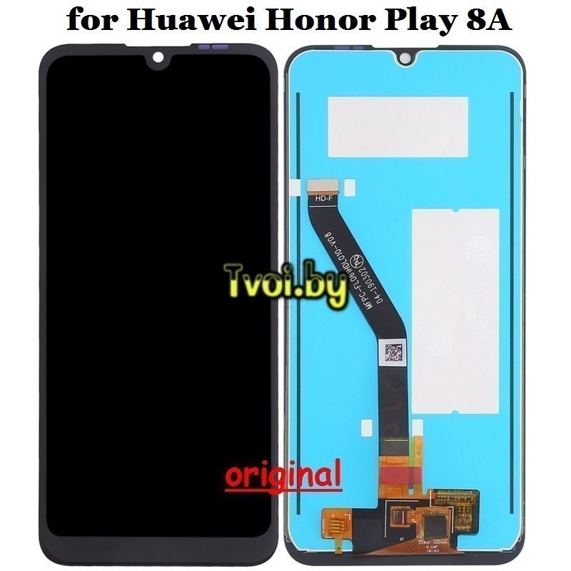 Дисплей (экран) для Huawei Honor 8a (JAT-L29, JAT-LX1) Original 100% с тачскрином, черный - фото
