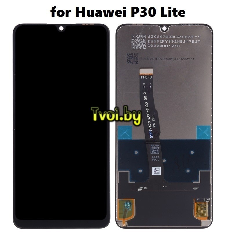 Дисплей (экран) для Huawei P30 Lite (MAR-LX1M) с тачскрином, черный - фото