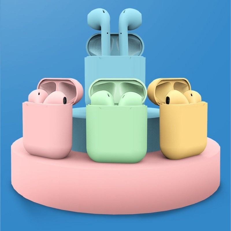 Беспроводные наушники i12 TWS (inPods i12) Bluetooth 5.0, розовые - фото
