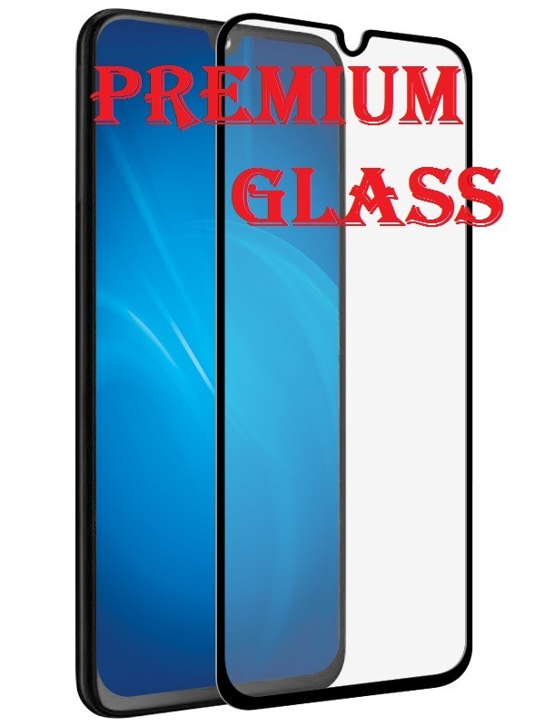 Защитное стекло для Samsung Galaxy A6s (Premium Glass) с полной проклейкой (Full Screen), черное - фото