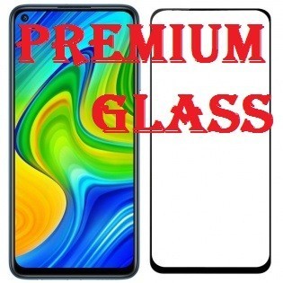 Защитное стекло для Xiaomi Redmi Note 9 (Premium Glass) с полной проклейкой (Full Screen), черное