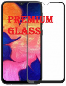 Защитное стекло для Samsung Galaxy A10 (Premium Glass) с полной проклейкой (Full Screen), черное - фото