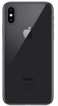 Задняя крышка для Apple iPhone XS Max (широкое отверстие под камеру), черная - фото