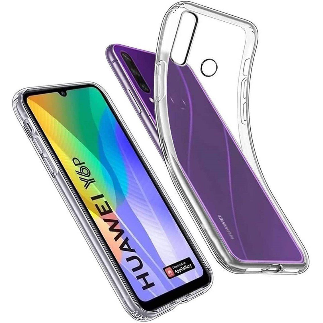 Силиконовый чехол для Huawei Y6p Experts Lux, прозрачный - фото