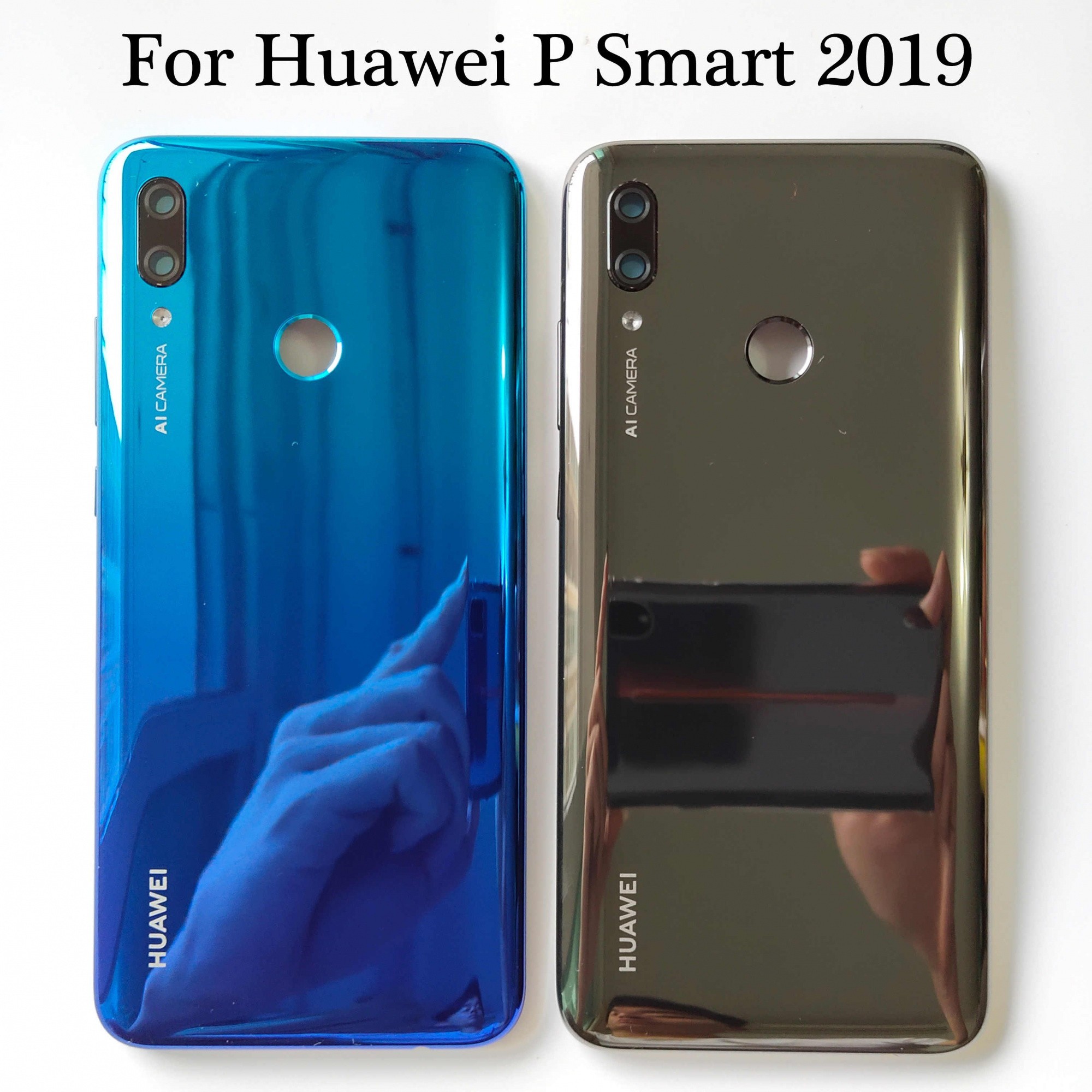 Задняя крышка для Huawei P Smart 2019 (POT-LX1), синяя - фото