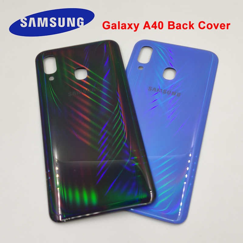 Задняя крышка для Samsung Galaxy A40 (SM-A405), чёрная - фото