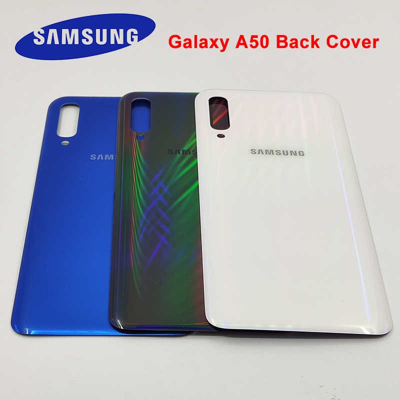 Задняя крышка для Samsung Galaxy A50 (SM-A505), чёрная - фото