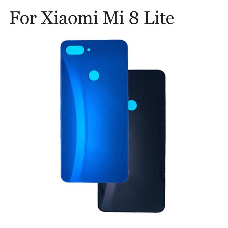 Задняя крышка для Xiaomi Mi 8 Lite, синяя - фото