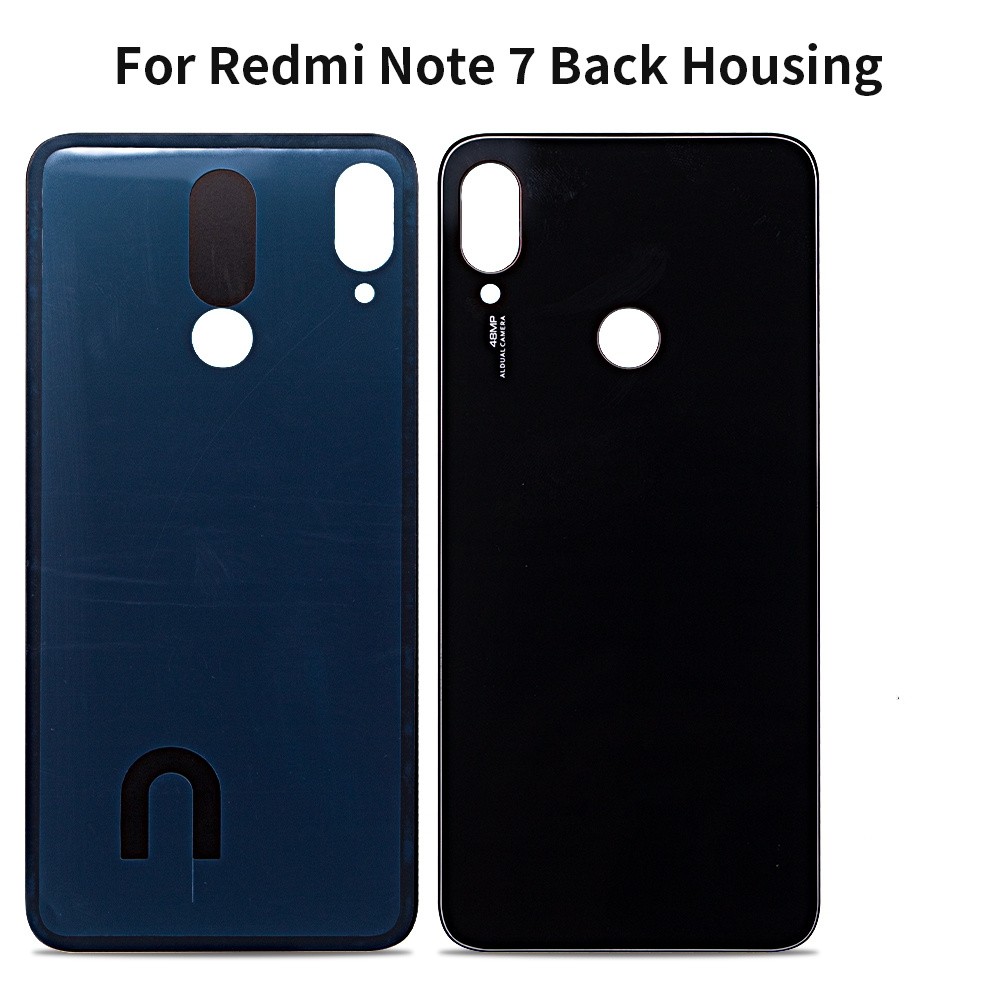 Задняя крышка для Xiaomi Redmi Note 7, чёрная - фото2